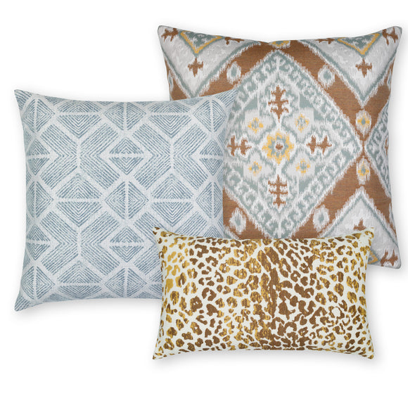 Ikat Diamond Outdoor Pillow