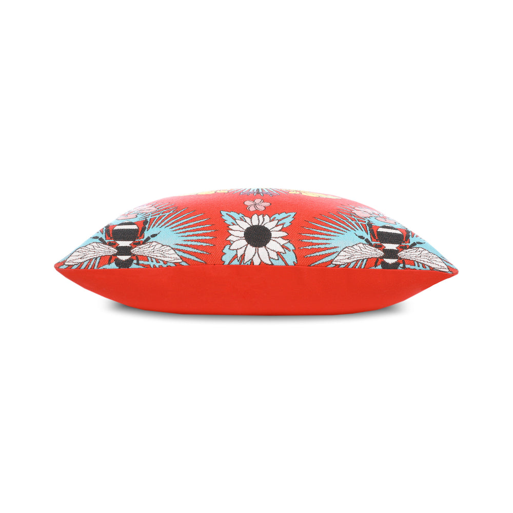 Tropical Bee Outdoor Pillow