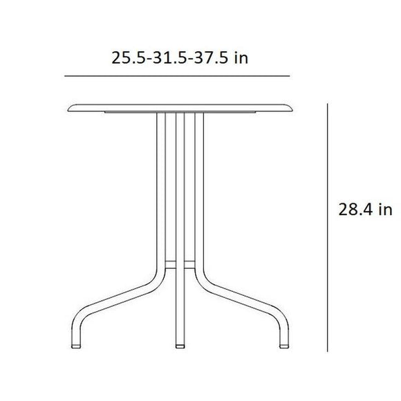 1 Inch Square Cafe Table