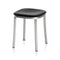 1 Inch Upholstered Low Stool  option Spinneybeck Volo Leather Black BLCK