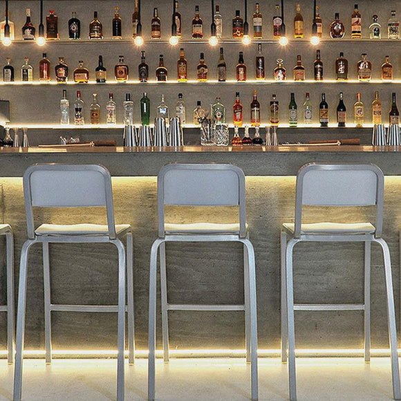 1951 Bar and Counter Stool with Metal Seat