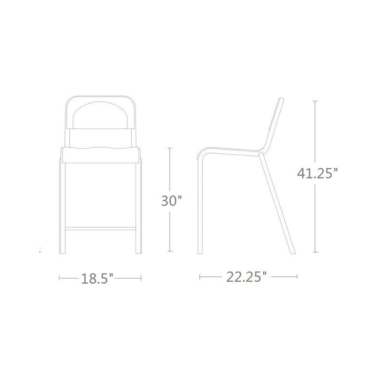 1951 Bar and Counter Stool with Metal Seat