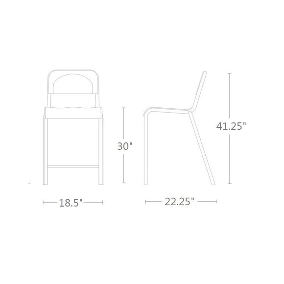 1951 Bar and Counter Stool with Metal Seat