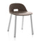 Alfi Aluminum Low Black Chair  option Dark Brown