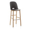 Alfi High Back Bar and Counter Stool  option Dark Grey