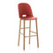 Alfi High Back Bar and Counter Stool  option Red