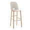 Alfi High Back Bar and Counter Stool  option White