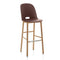 Alfi High Back Bar and Counter Stool  option Ash