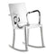 Hudson Rocking Chair with Arms  option Polished Aluminum