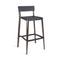 Lancaster Stool  option Dark Grey Powder Coat / Dark Ash