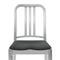 Navy Bar and Counter Stool with Arms  option Kvadrat Haku 0191 Black