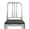 Navy Bar and Counter Stool with Arms  option Kvadrat Reflect 184 Dark Grey