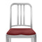 Navy Bar and Counter Stool with Arms  option Kvadrat Reflect 674 Dark Red