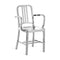 Navy Armchair  option Polished Aluminum