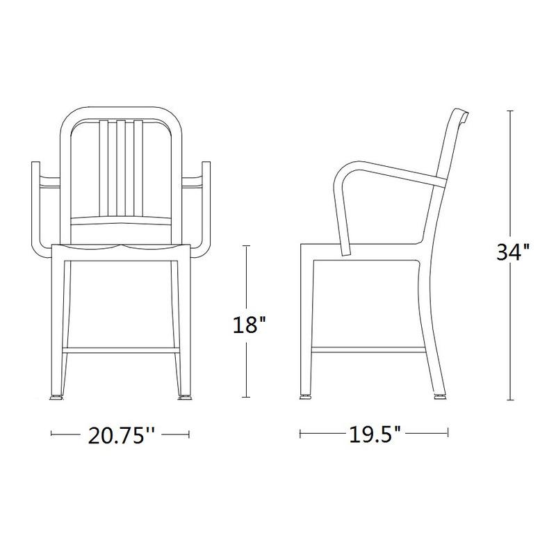 Navy Armchair