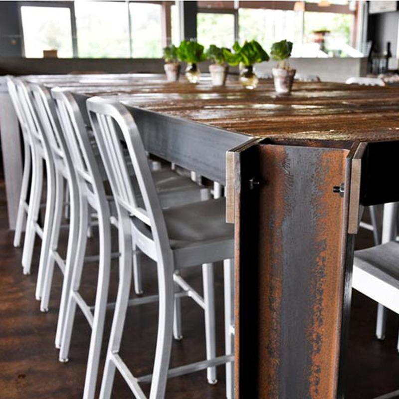 Navy Bar and Counter Stool
