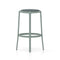 On & On Upholstered Bar and Counter Stool  option Light Blue / Leather Spinneybeck Acqua AU 0614