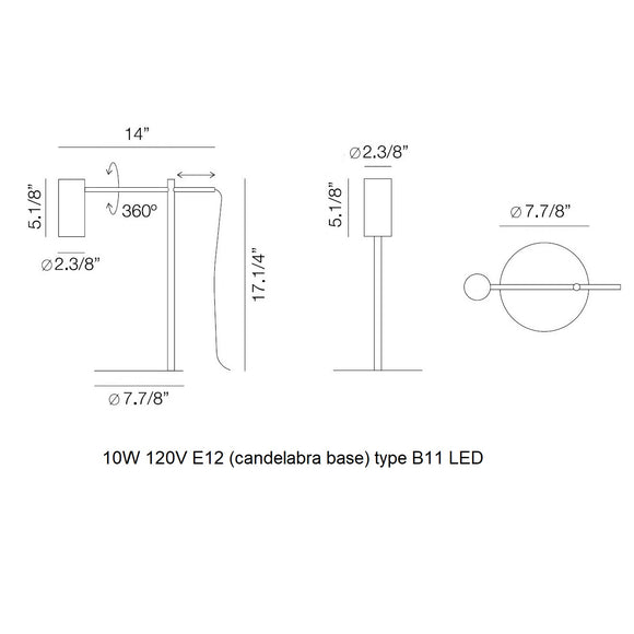 Cyls Reading Table Lamp