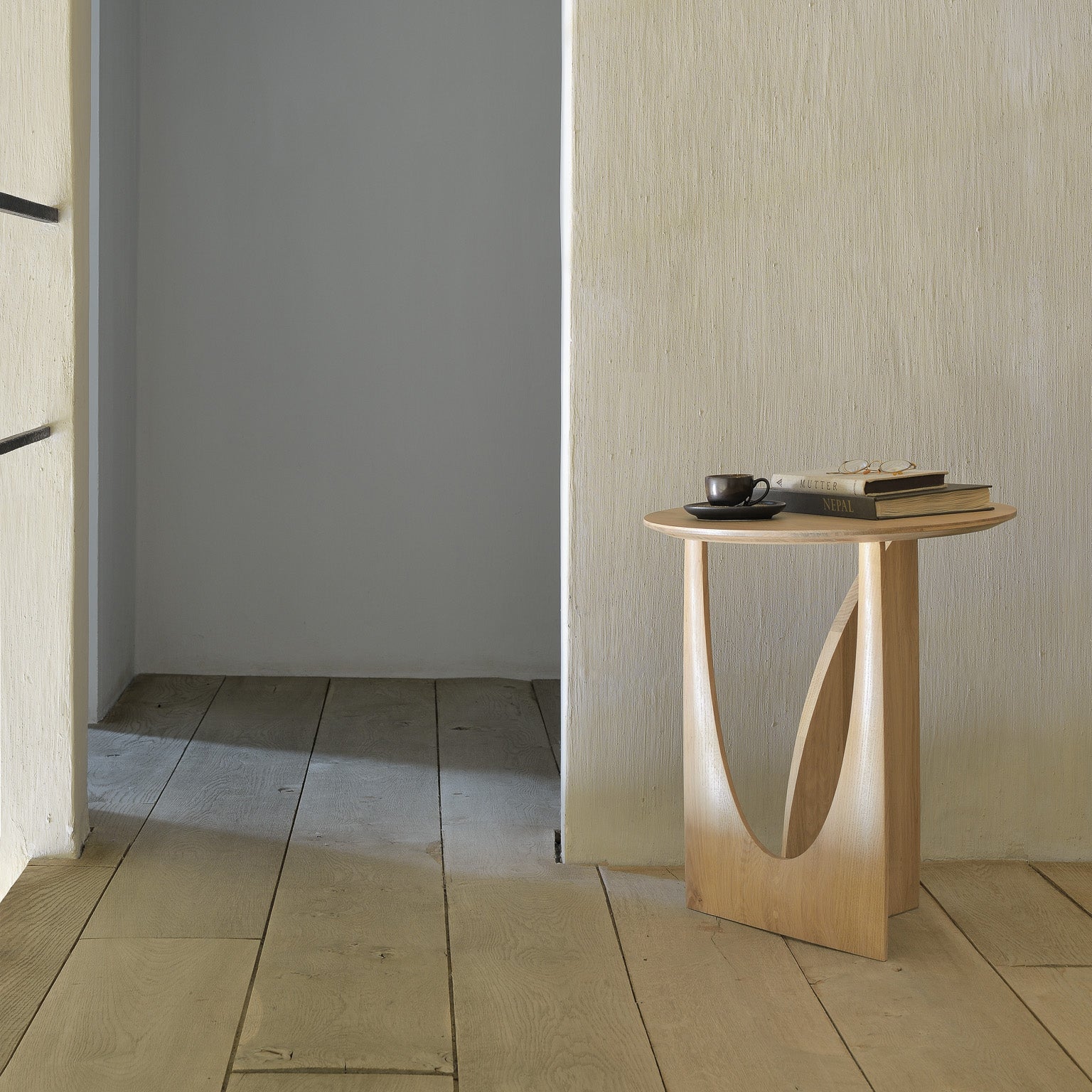 Ethnicraft Teak Geometric Side Table - Thumbnail 3
