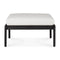 Jack Outdoor Upholstered Footstool  option Teak Black