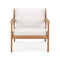 Jack Outdoor Lounge Chair and Ottoman  option Off White / Teak