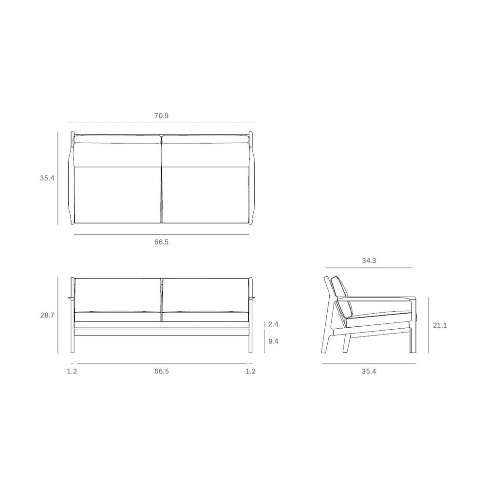 Jack Outdoor Upholstered 2 Seater Sofa