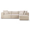 Mellow 3 Seater Chaise Sofa  option Set of 3 Pillows