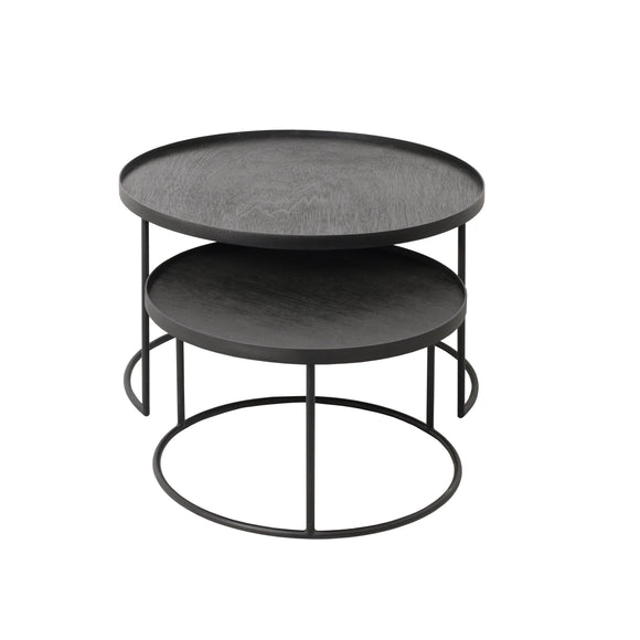 Small Tray Round Coffee Table Set