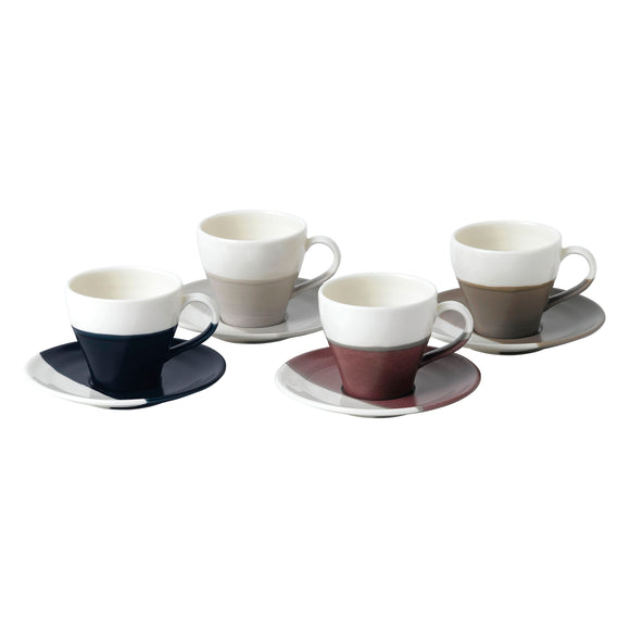 Royal Doulton Coffee Studio Espresso Cups And Saucers (Set Of 4) Multi