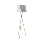 Solitaire Small Floor Lamp - White Chinette Shade
