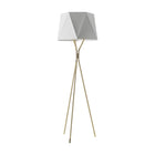 Solitaire Large Floor Lamp - White Chinette Shade