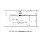 Doren Ceiling Fan with Light