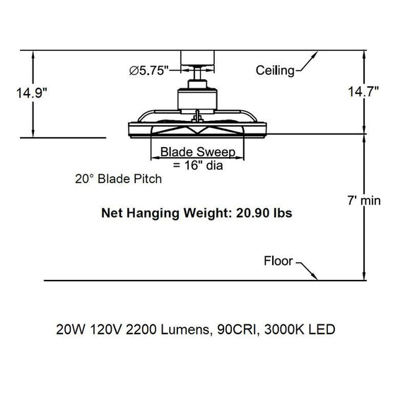 Gleam Ceiling Fan with Light