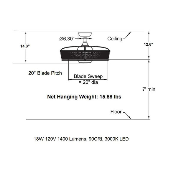 Henry Ceiling Fan with Light