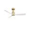 Kute Outdoor Ceiling Fan  option Brushed Satin Brass with Matte White Blades