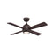 Kwad Ceiling Fan with Light  option Dark Bronze with Cherry / Dark Walnut Blades