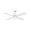 Kwad Ceiling Fan with Light  option Matte White with Matte White Blades
