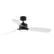 SculptAire Ceiling Fan with Light  option Black with Clear Blades