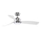 SculptAire Ceiling Fan with Light  option Chrome with Clear Blades