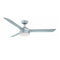 Xeno Wet Outdoor Ceiling Fan with Light  option Silver with Silver Blades