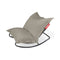 Rock n' Roll Outdoor Rocking Chair  option Grey Taupe