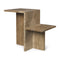 Distinct Side Table  option Dark Brown Travertine