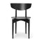 Herman Dining Chair with Wood Base  option Black