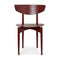 Herman Dining Chair with Wood Base  option Red Brown