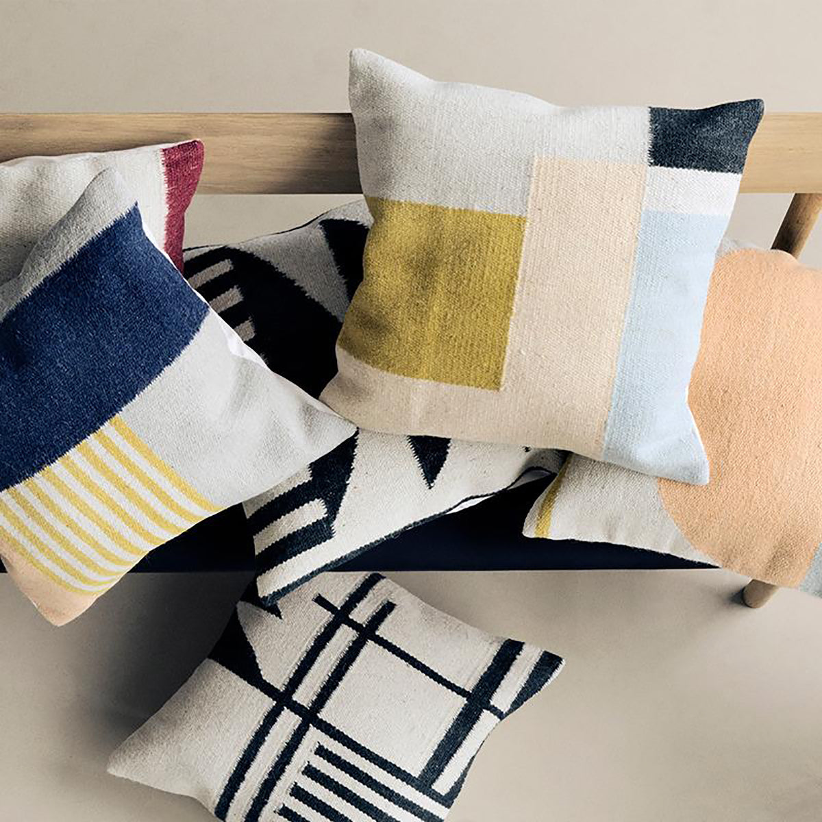 Ferm Living Kelim Squares Pillow - Thumbnail 5