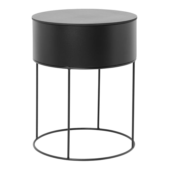 鉢・プランター ferm LIVING | Plant Box Round Black Ferm Living Round Plant Box - 2Modern