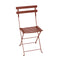 Bistro Chair & Round Folding Table Mix-Match Set  option Red Ochre (Textured)