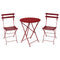 Bistro Chair & Round Folding Table Set  option Chili (Textured)
