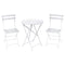 Bistro Chair & Round Folding Table Set  option Cotton (Textured)