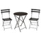 Bistro Chair & Round Folding Table Set  option Liquorice (Textured)